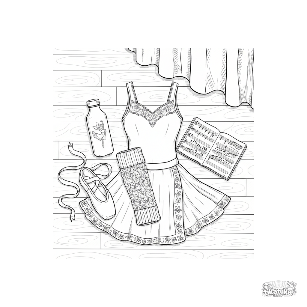 Балетный репетиционный костюм (за кулисами)