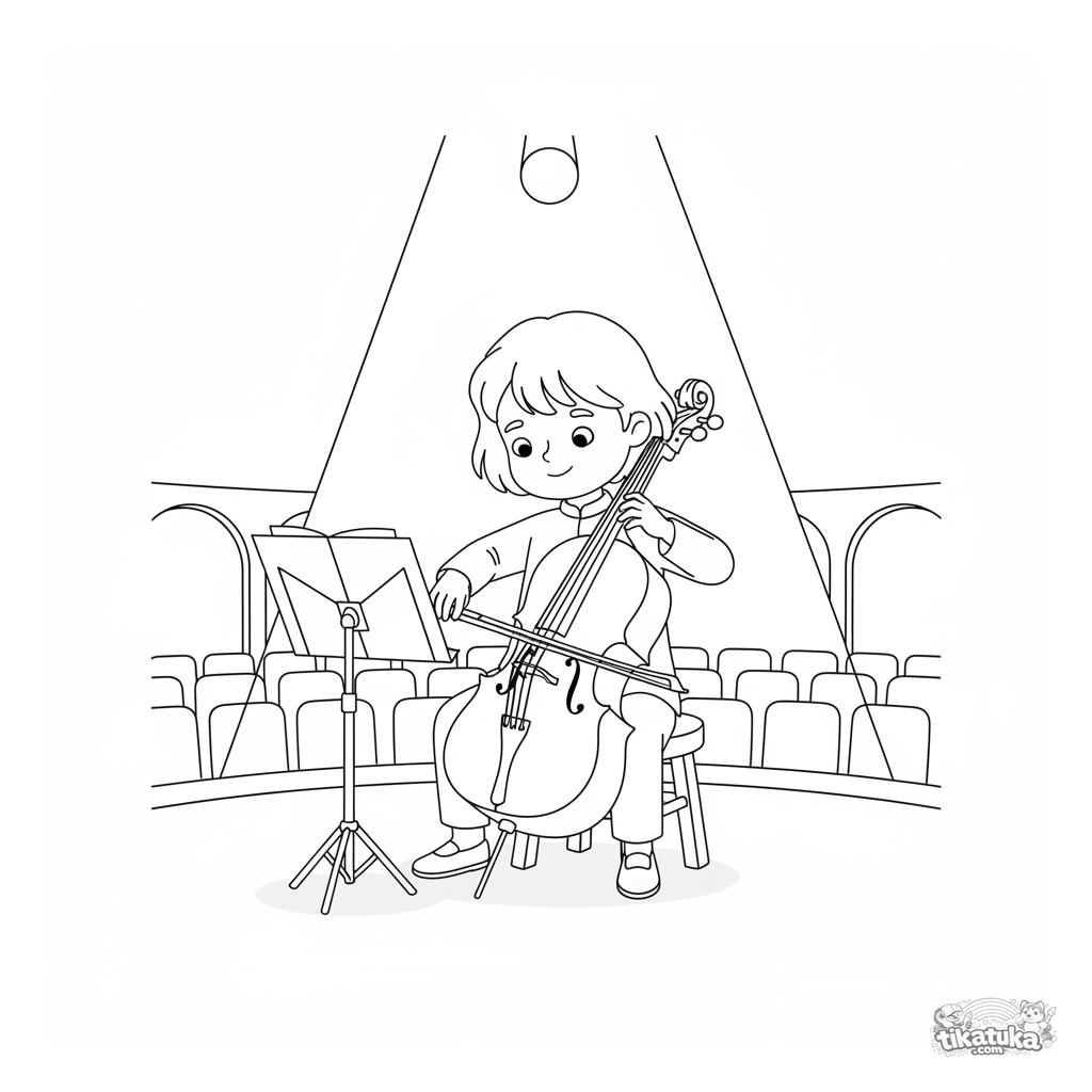 Виолончелист на сцене