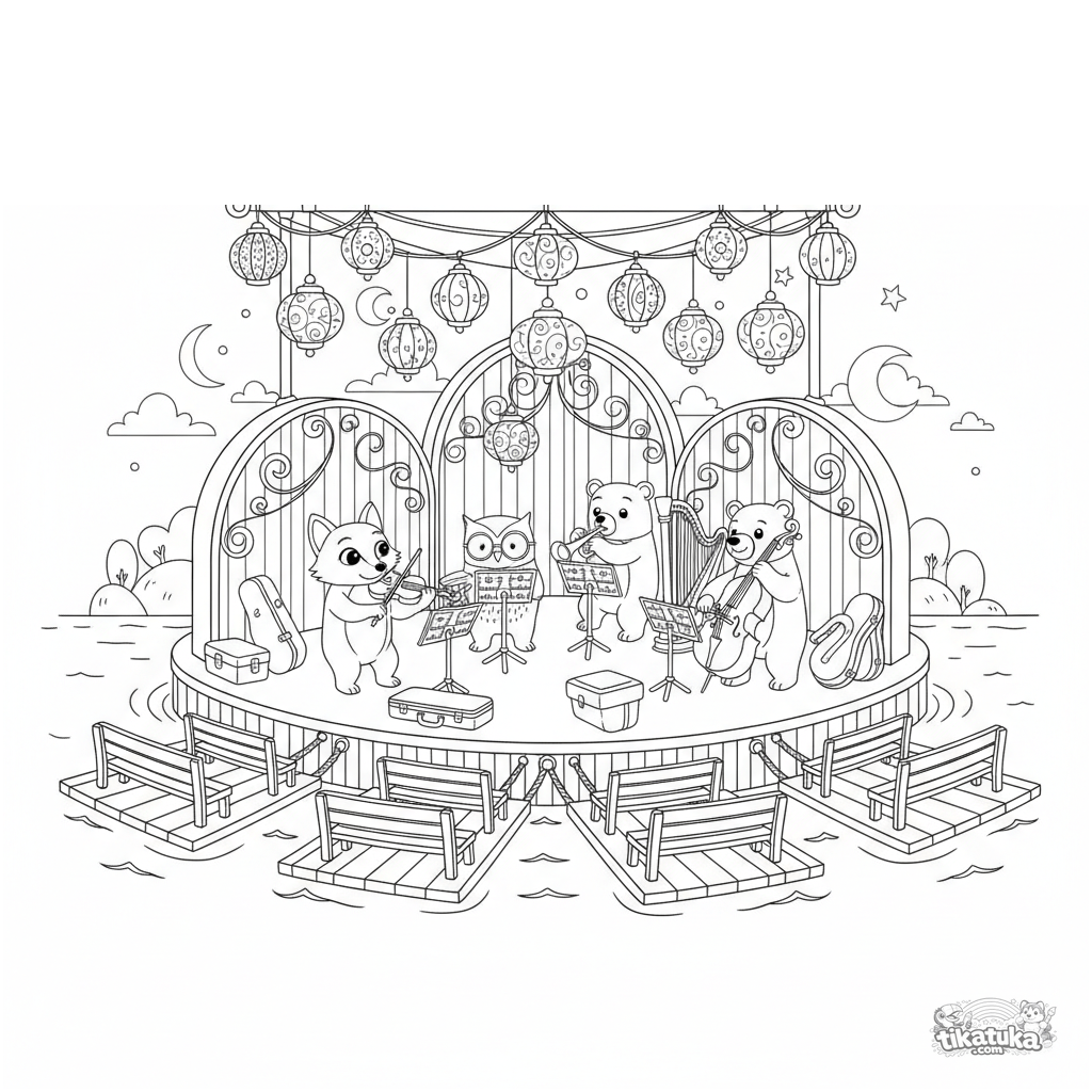 Плавучая концертная сцена на море