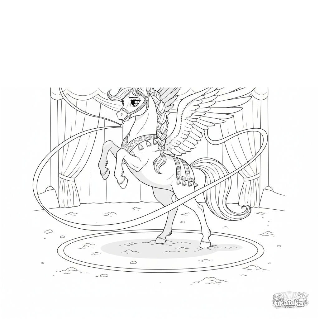 Пегас-акробат с лентой