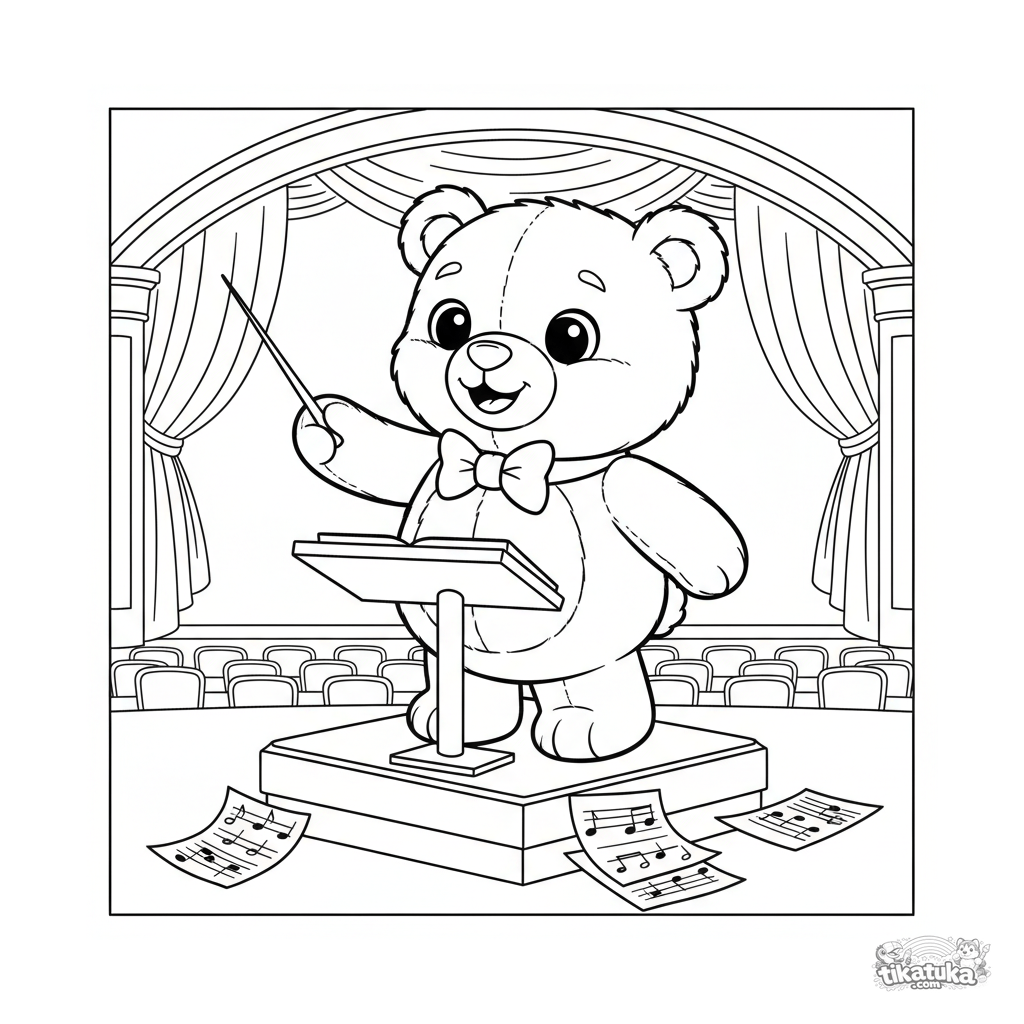 Плюшевый мишка-дирижёр