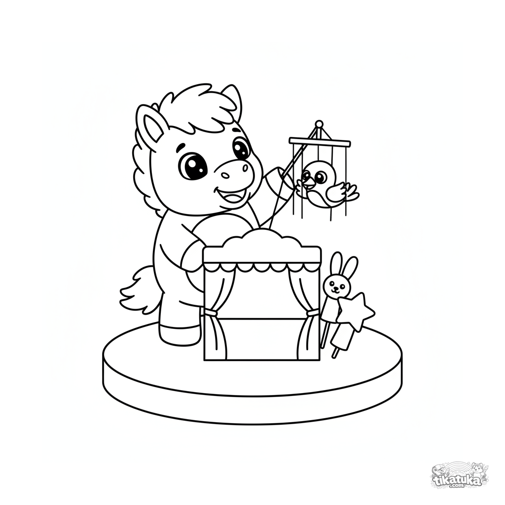 Пони-кукловод на сцене