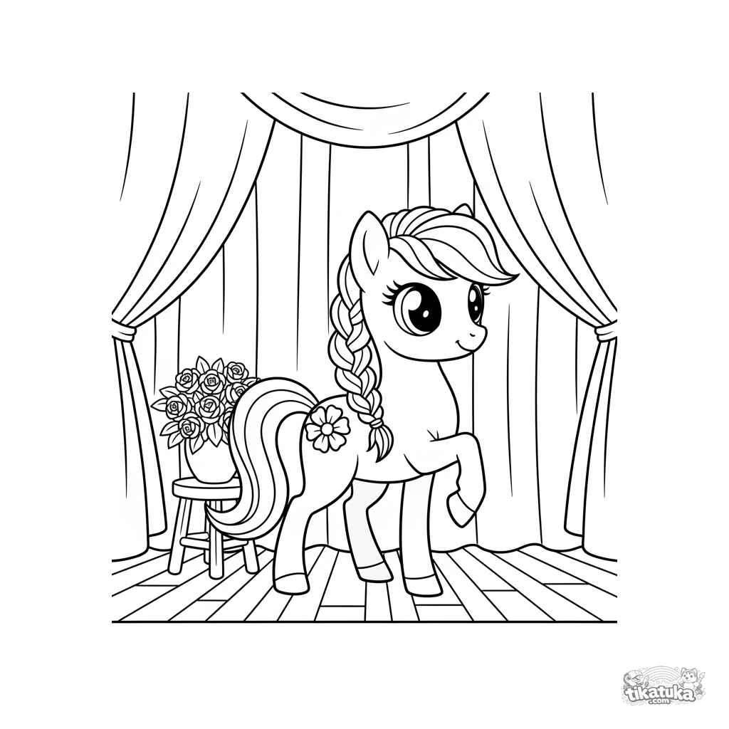 Пони-балерина на сцене