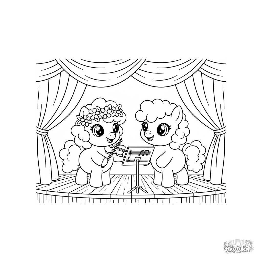 Пони-дуэт на сцене