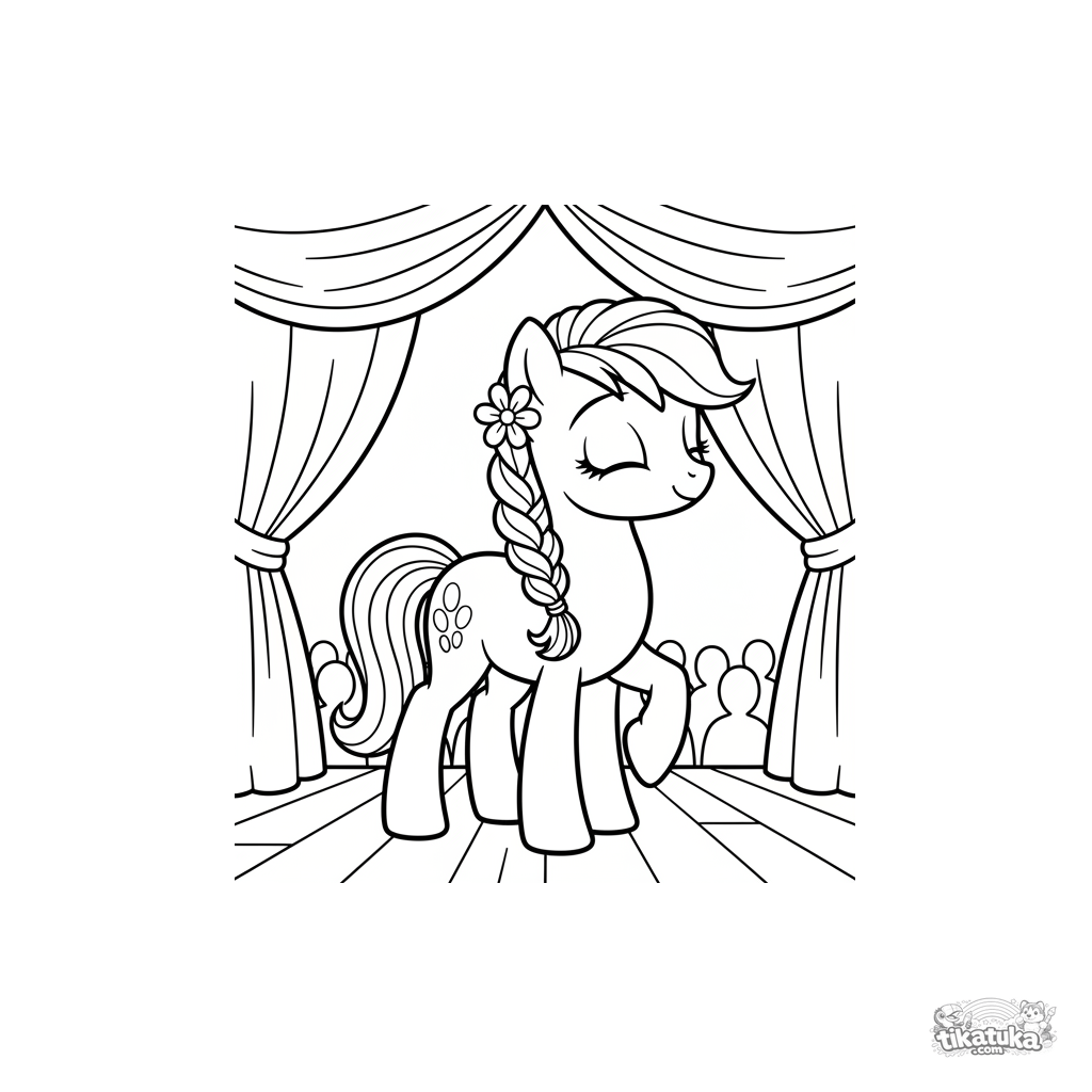 Пони-балерина на сцене