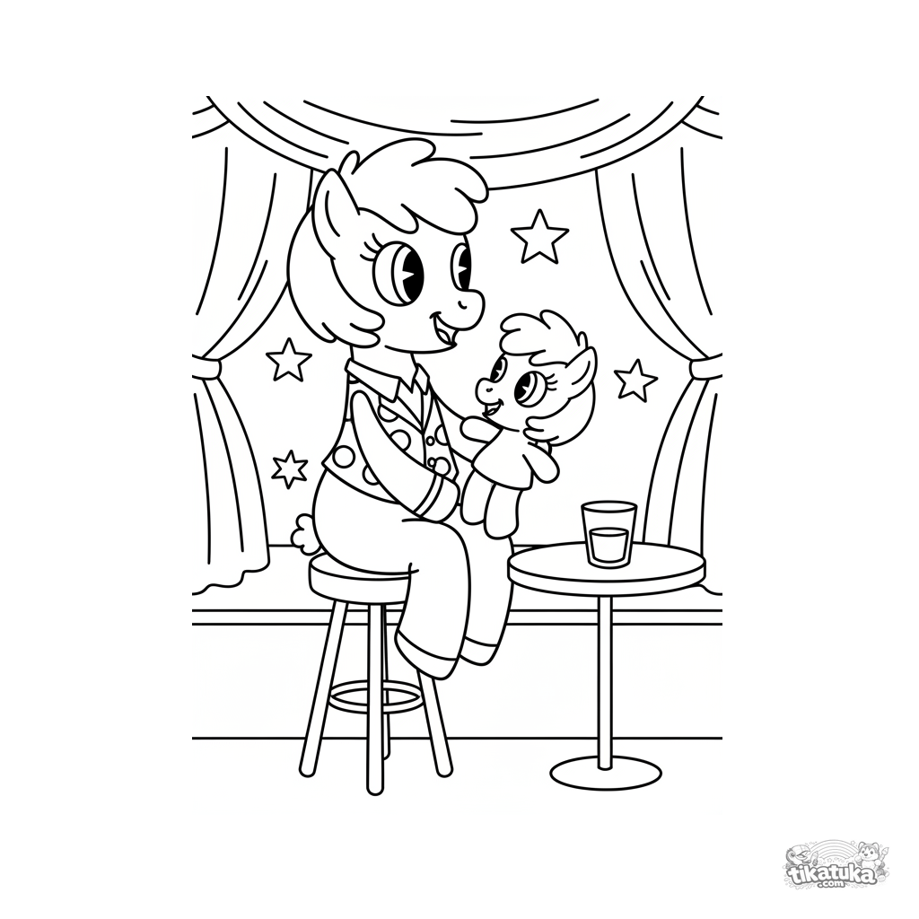 Пони-чревовещатель с куклой