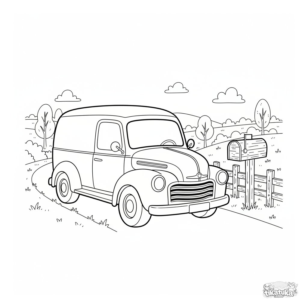 Винтажный грузовик доставки