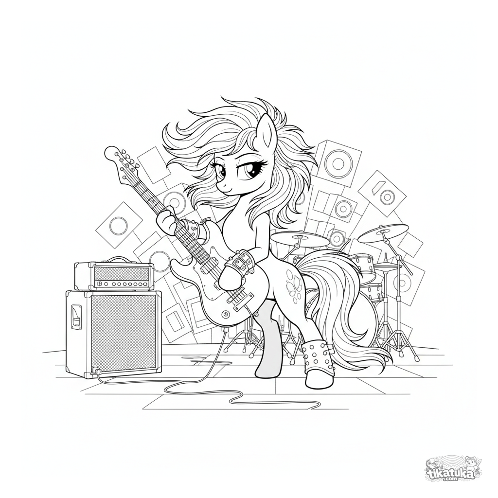 Пони-рокер на сцене