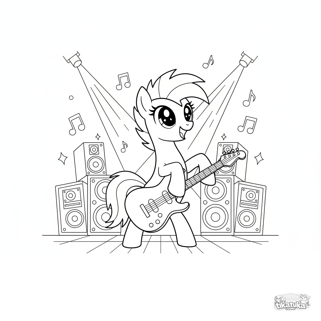 Пони-рокер на сцене