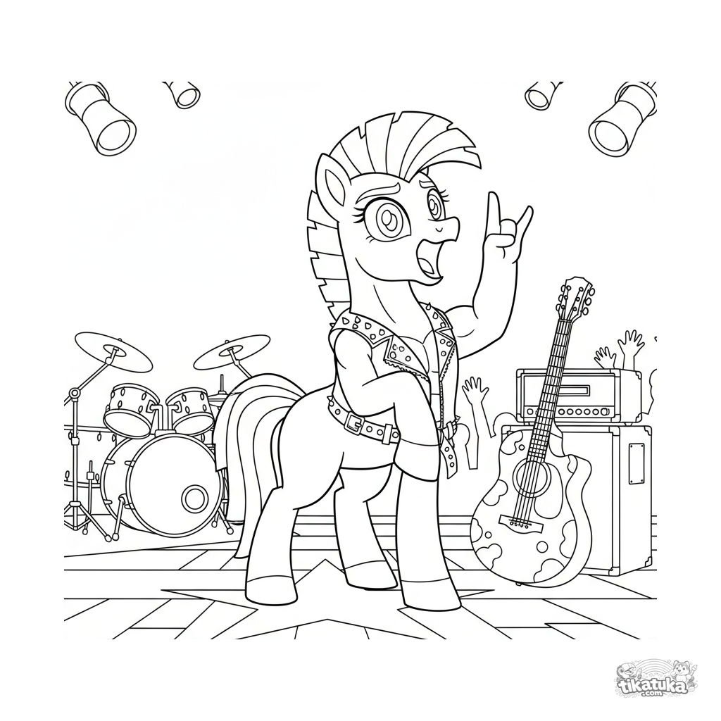 Пони-рокер на сцене