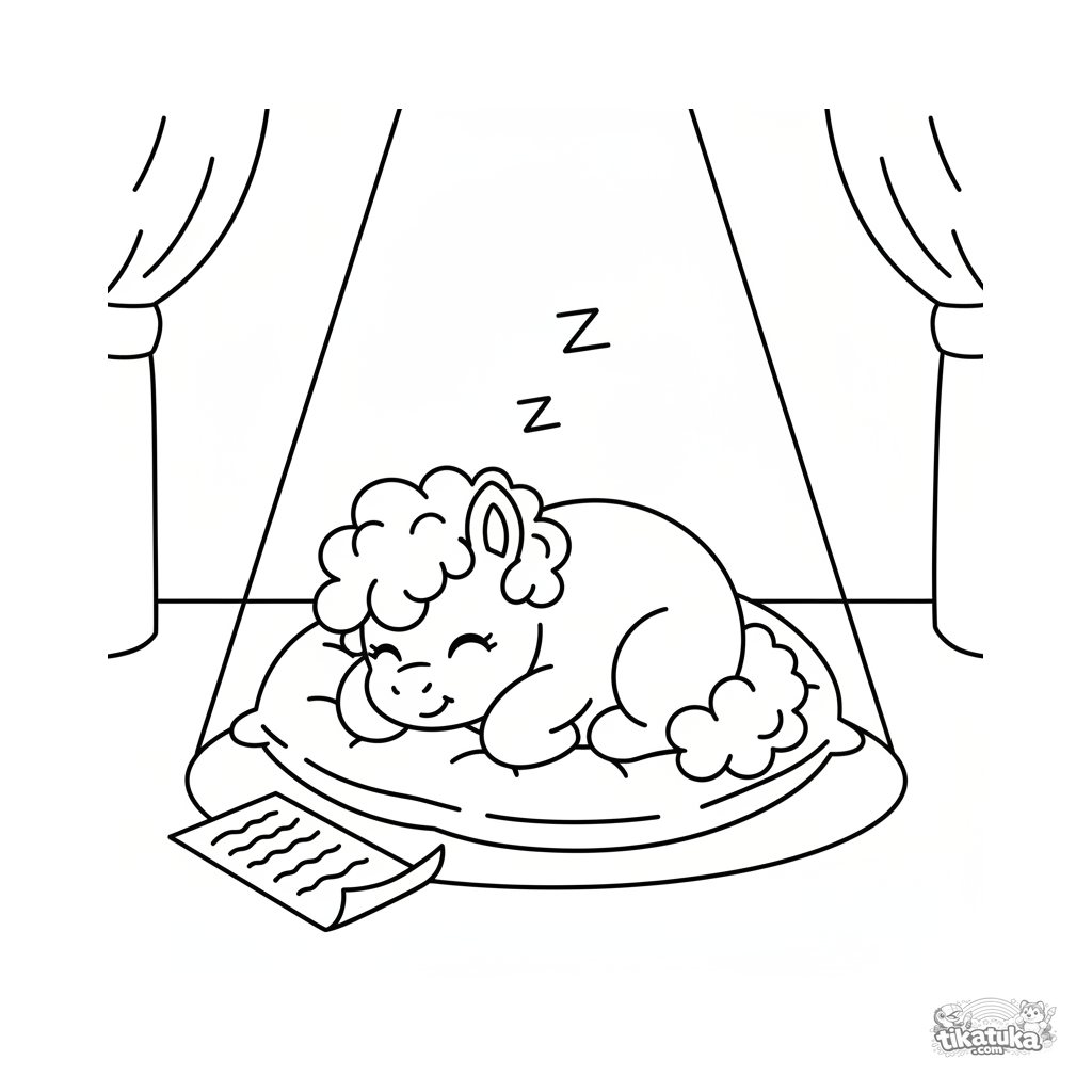 Сонный пони на сцене