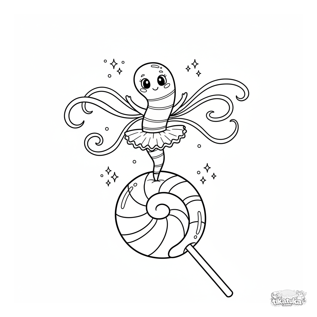 Спиральная бактерия-балерина на леденце