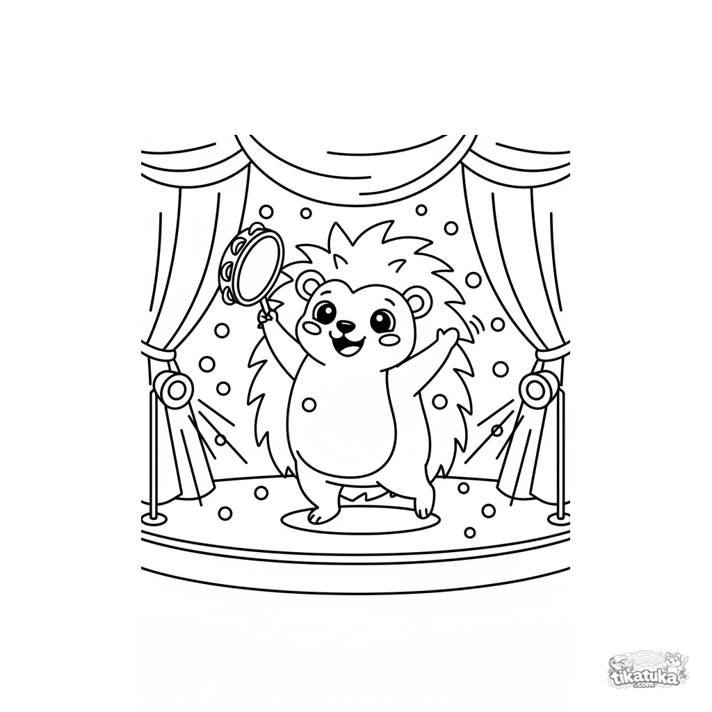 Ёжик танцует на концертной сцене