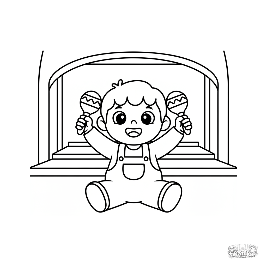 Малыш с маракасами