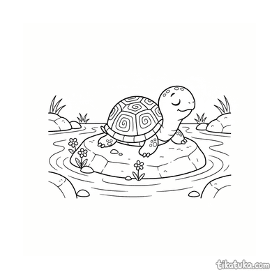 Черепаха на камне