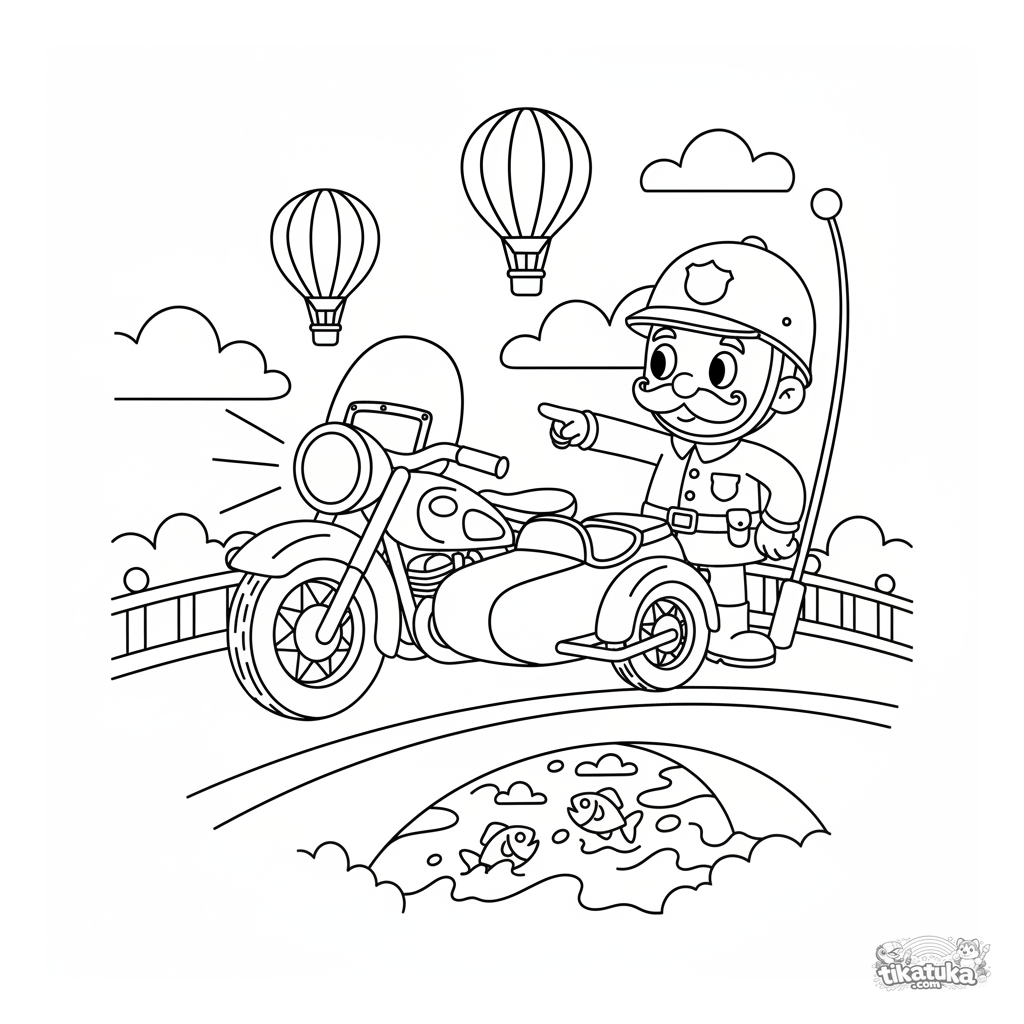 Винтажный полицейский мотоцикл